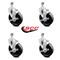 Service Caster 5 Inch Phenolic Wheel Swivel 10mm Threaded Stem Caster Set with Brake SCC SCC-TS20S514-PHS-TLB-M1015-4 - alternate 1
